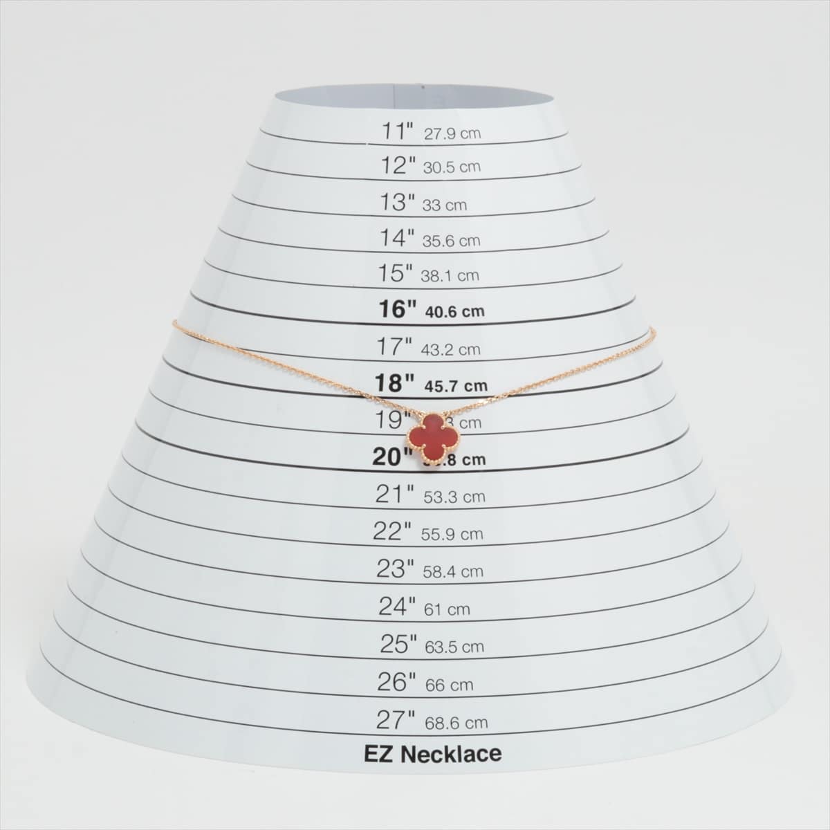 ヴァンクリーフ&アーペル ヴィンテージアルハンブラ カーネリアン ネックレス 750(YG) 5.5g
