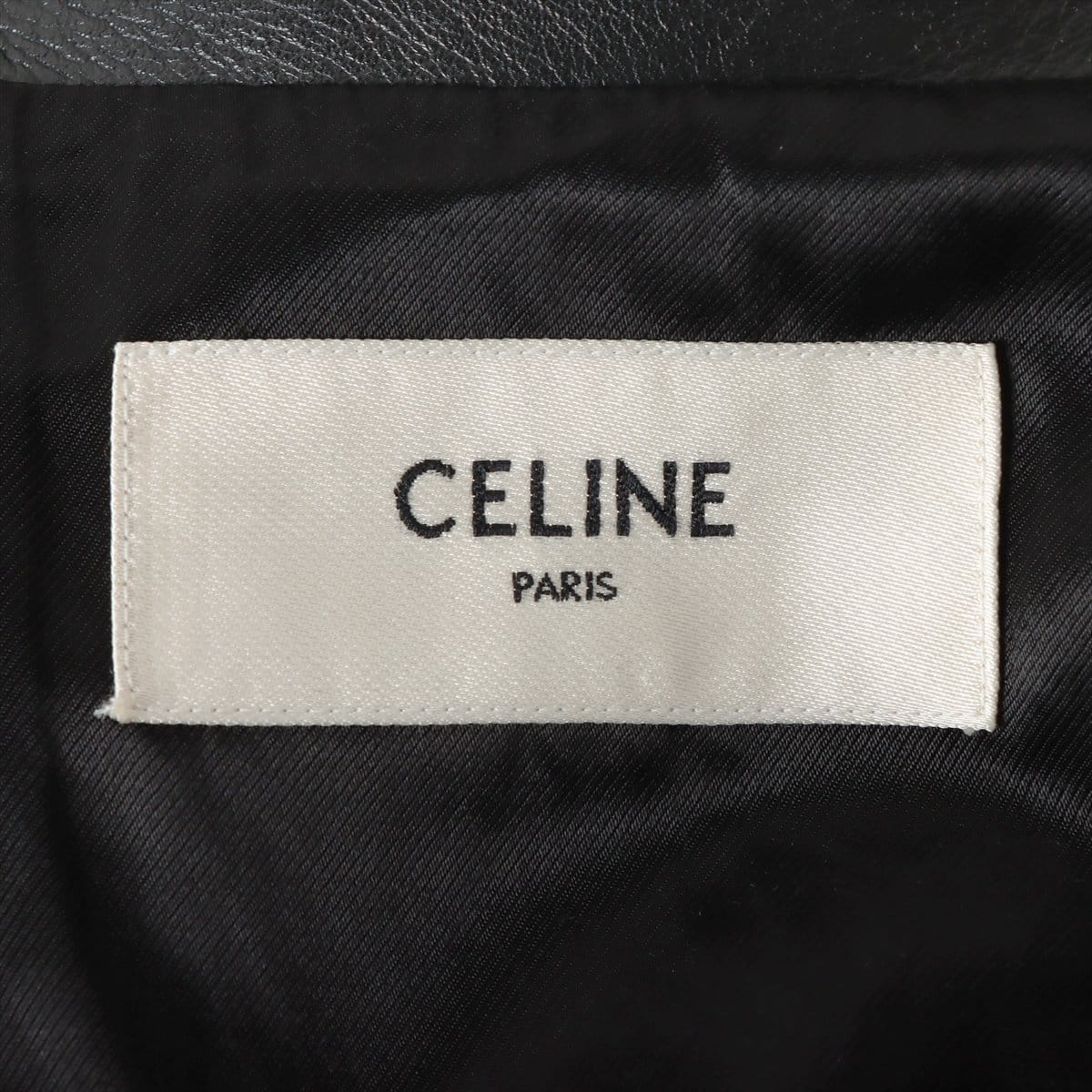 セリーヌ ライダース レザージャケット 52 メンズ ブラック クラシック