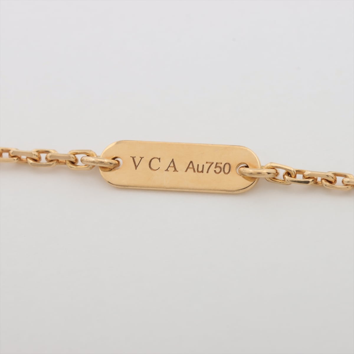 ヴァンクリーフ&アーペル ヴィンテージアルハンブラ マラカイト ダイヤ ネックレス 750(YG) 6.5g