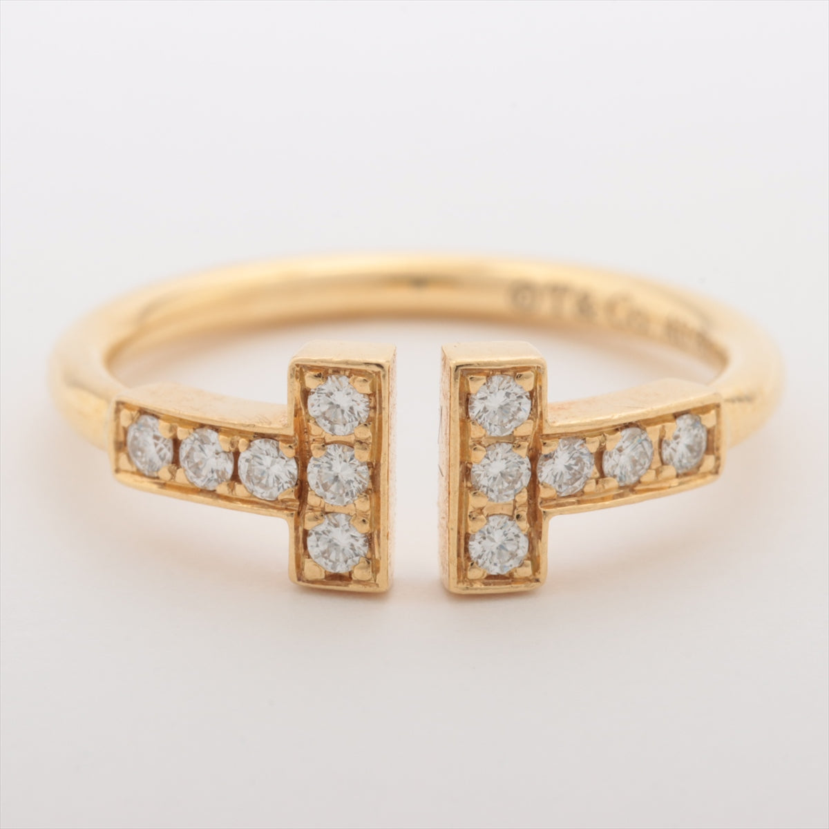 ティファニー TIFFANY&Co. Tワイヤー リング 指輪 ダイヤモンド 14号 K18YG イエローゴールド / 198437【BJ】