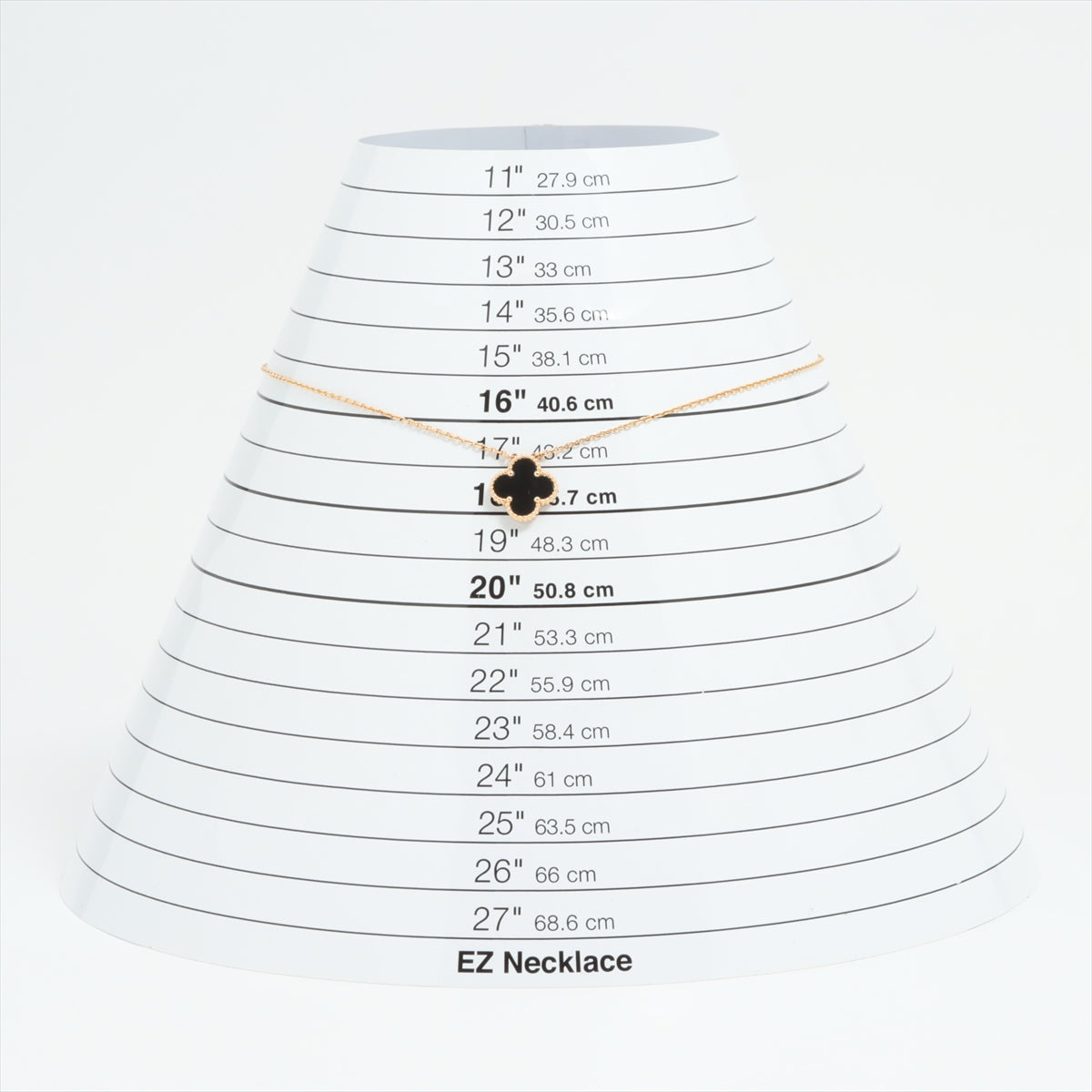 ヴァンクリーフ&アーペル ヴィンテージアルハンブラ オニキス ネックレス 750(YG) 5.2g