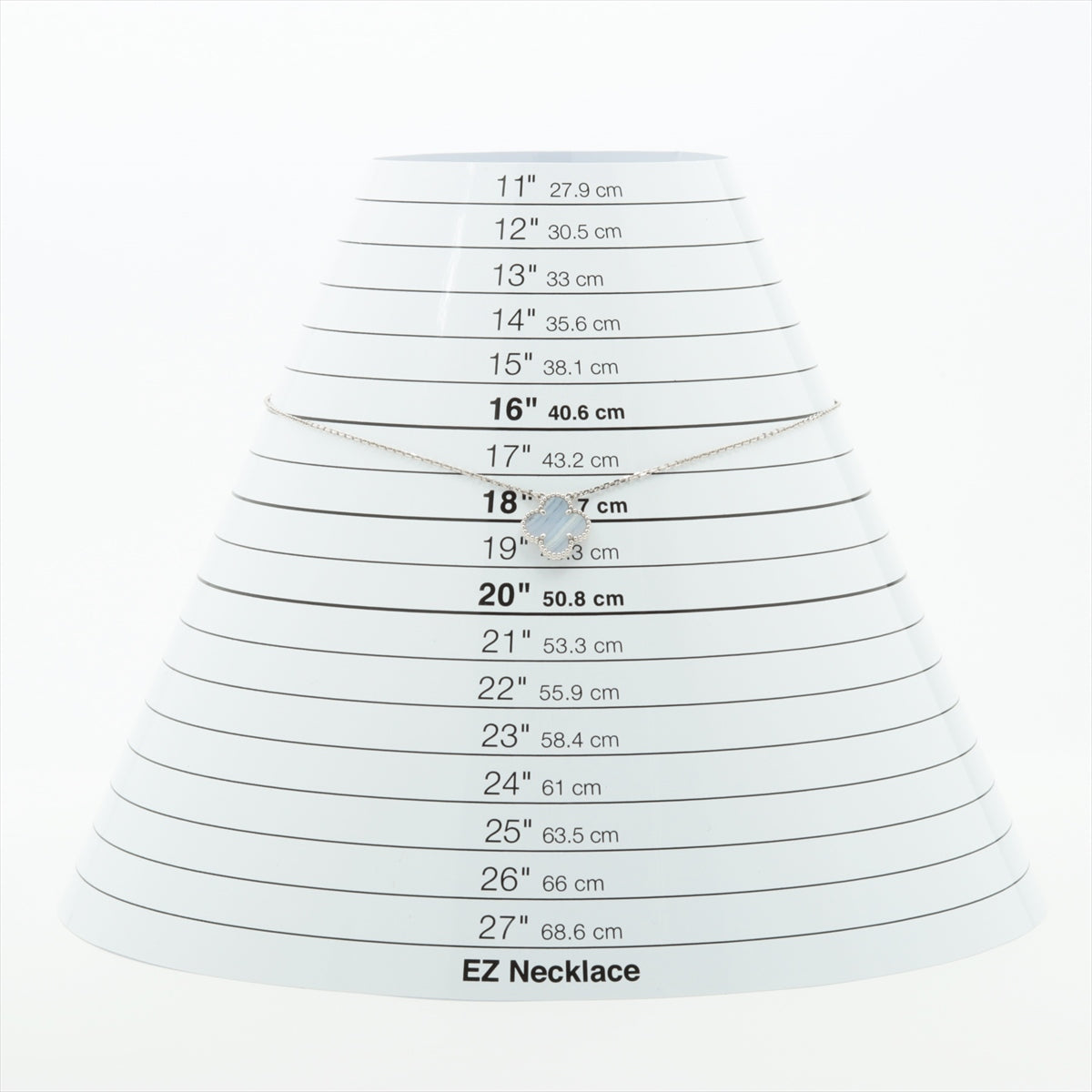 ヴァンクリーフ&アーペル ヴィンテージアルハンブラ カルセドニー ネックレス 750(WG) 5.4g