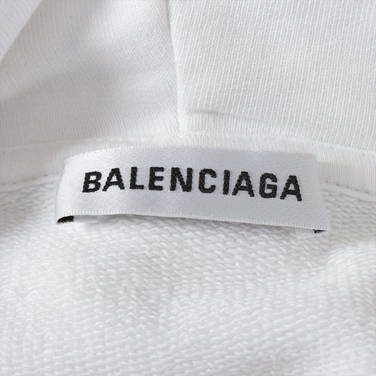 バレンシアガ コットン パーカー XS メンズ ホワイト 18AW バックロゴ