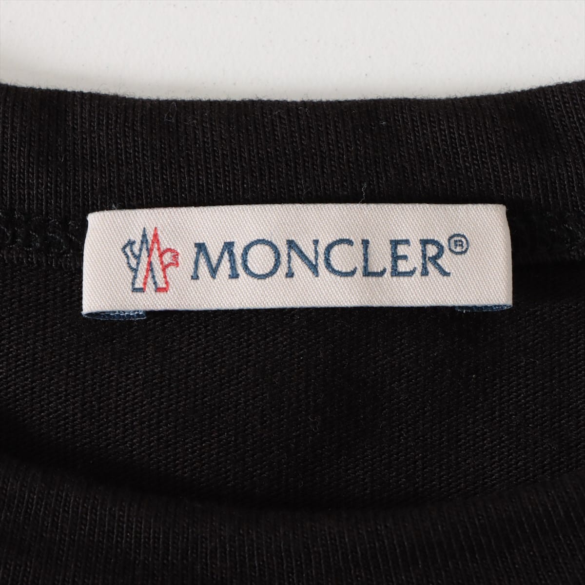 モンクレール 21年 コットン ロングTシャツ M メンズ ブラック