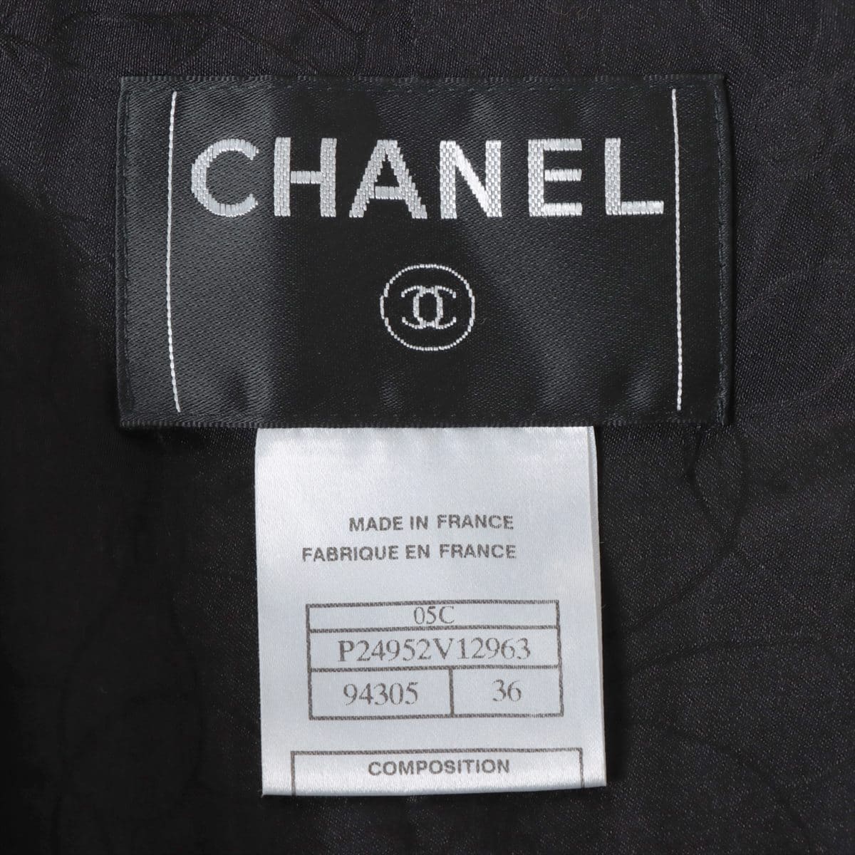 CHANEL シャネル テーラードジャケット ココマーク 黒 サイズ36