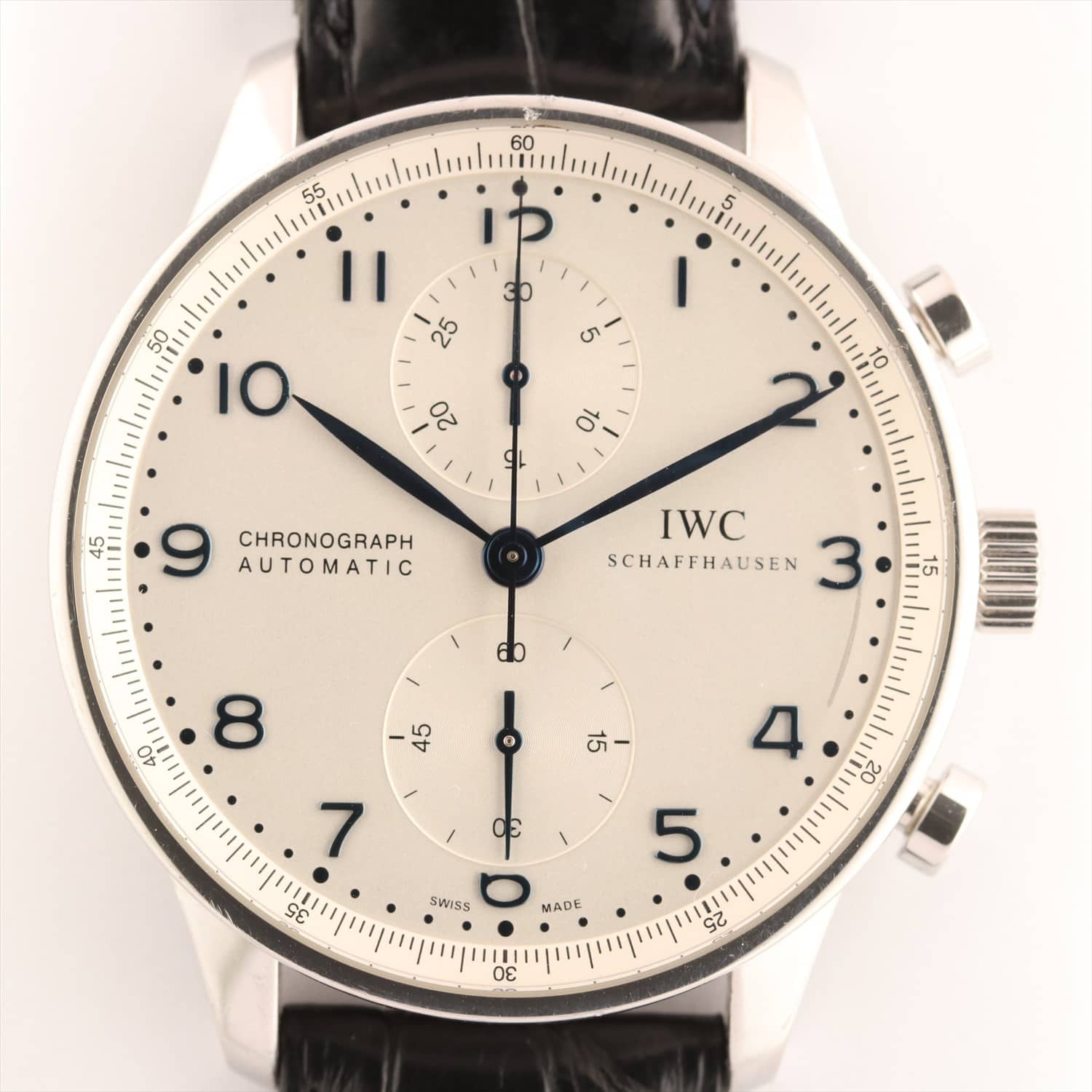 IWC ポルトギーゼ IW371446 SS×革 AT 白文字盤