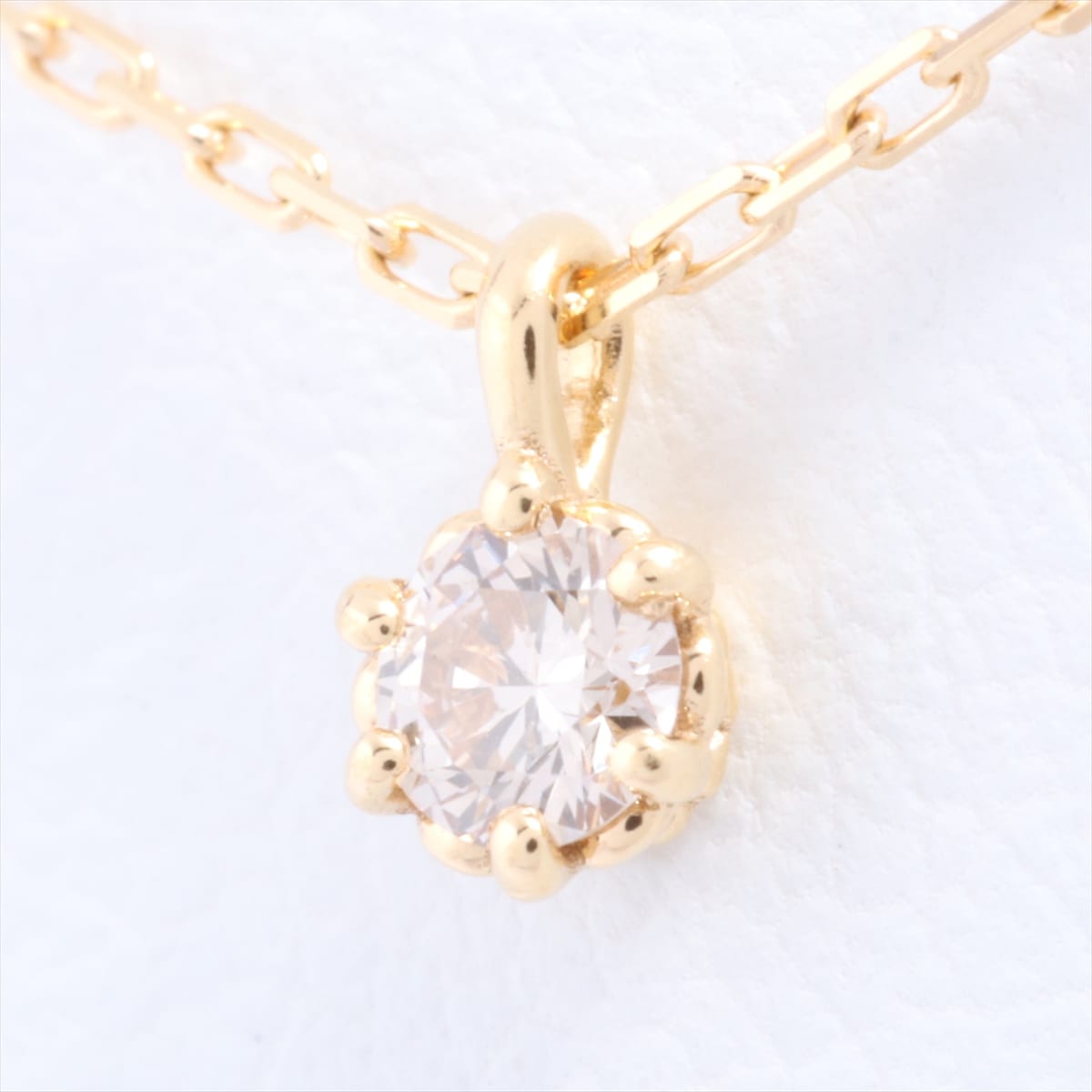 アガット　agete　ダイヤモンド ネックレス　K18YG　0.05ct