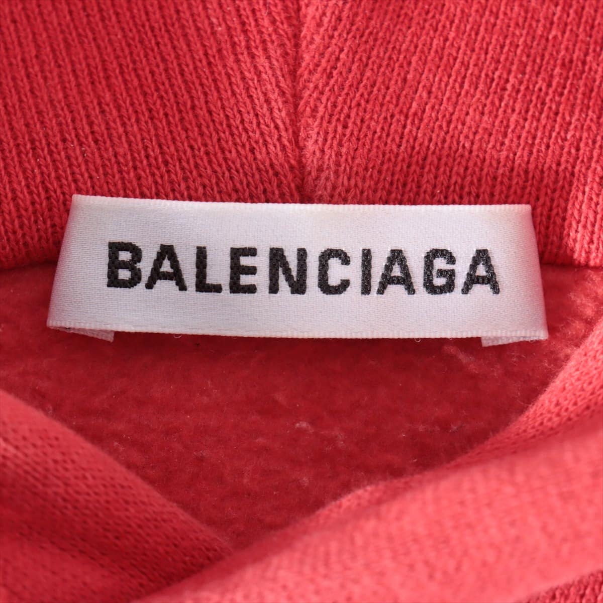 バレンシアガ 18年 コットン×ポリエステル パーカー S メンズ レッド  BBロゴ
