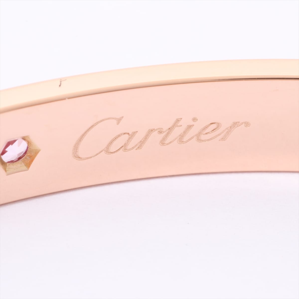 カルティエ　Cartier　ラブ ハーフピンクサファイア ブレスレット　750PG　#17