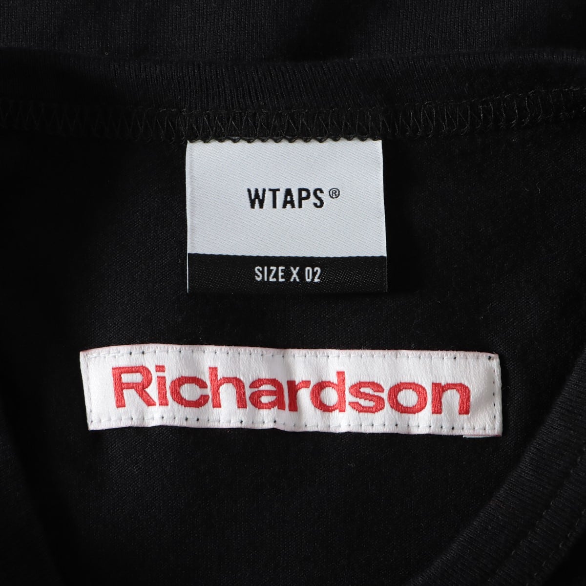 ダブルタップス×リチャードソン 20AW コットン Tシャツ X 02 メンズ ブラック  ZIP