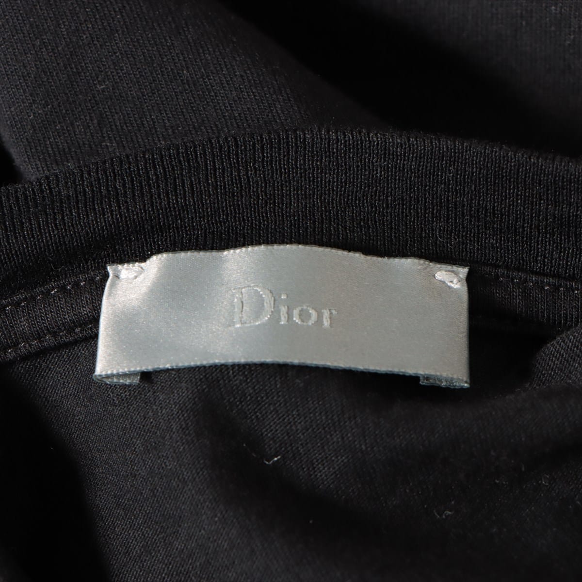 ディオールオム 17年 コットン Tシャツ L メンズ ブラック  立体ロゴ
