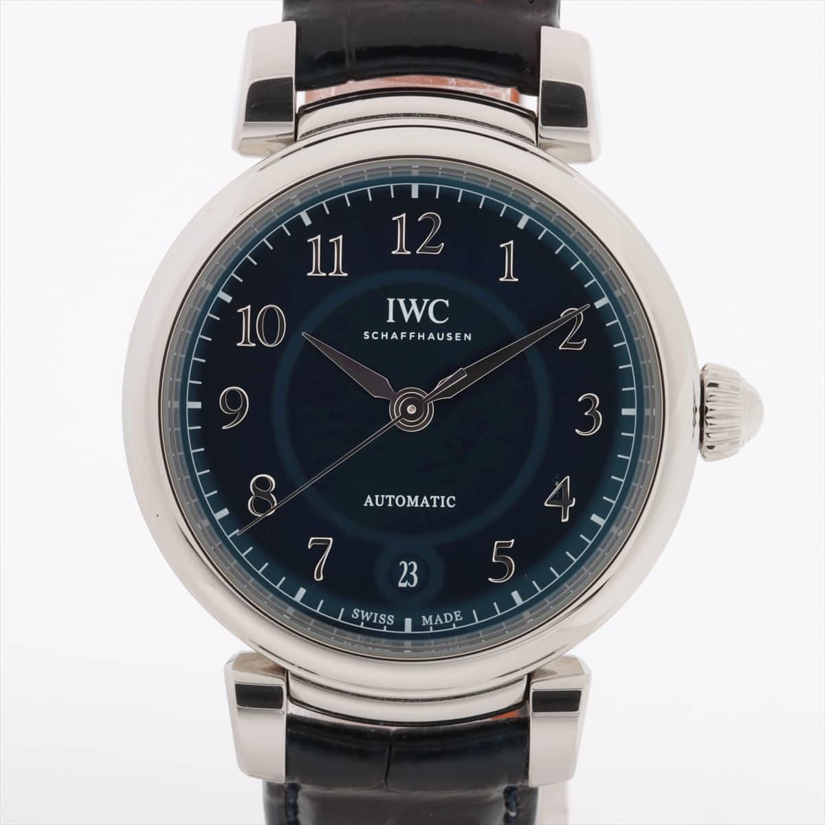 IWC ダヴィンチ36 IW458312 SS×革 AT 青文字盤