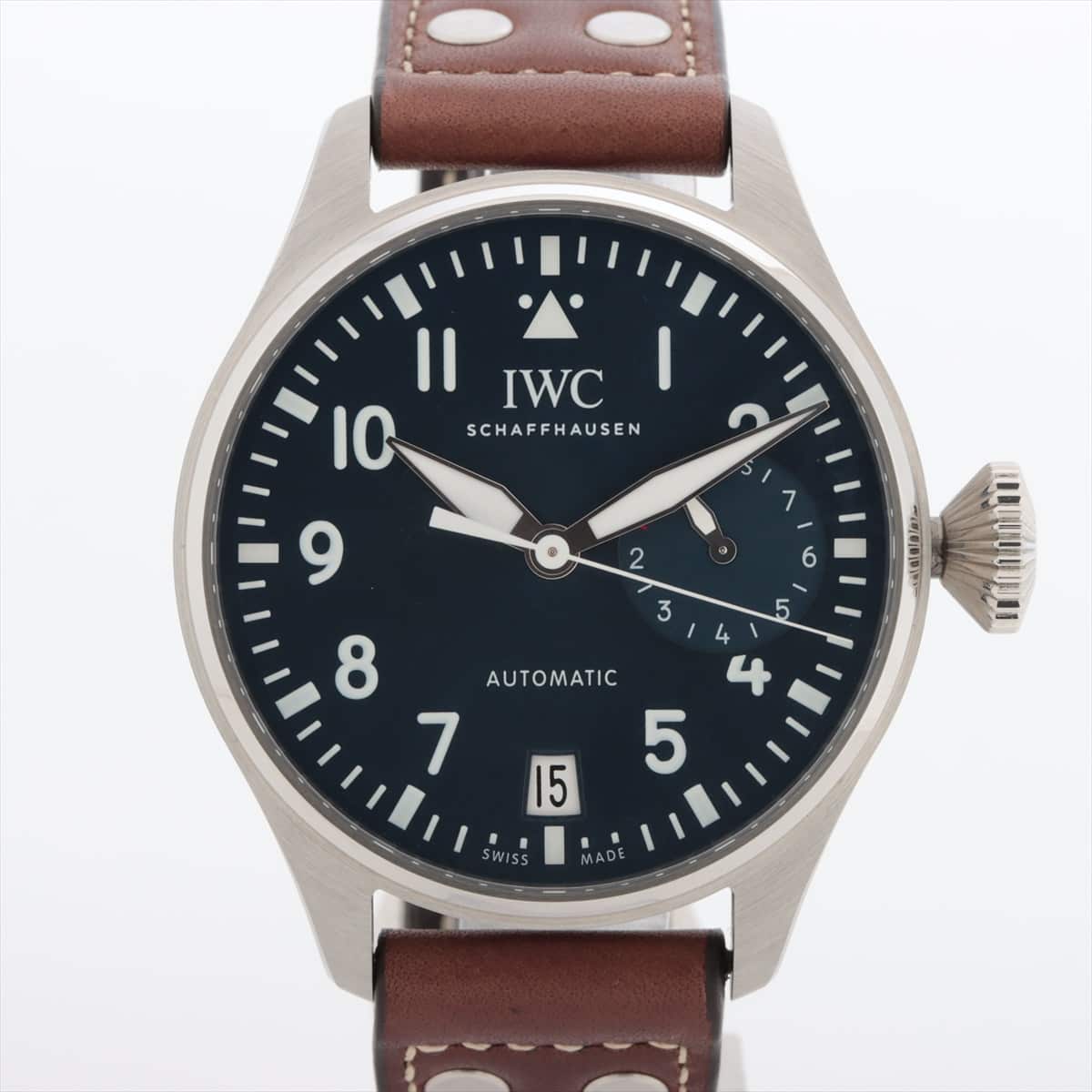 【クロノ】IWC ビッグ パイロットウォッチ プティ・プランス IW501002 SS×革 AT 青文字盤