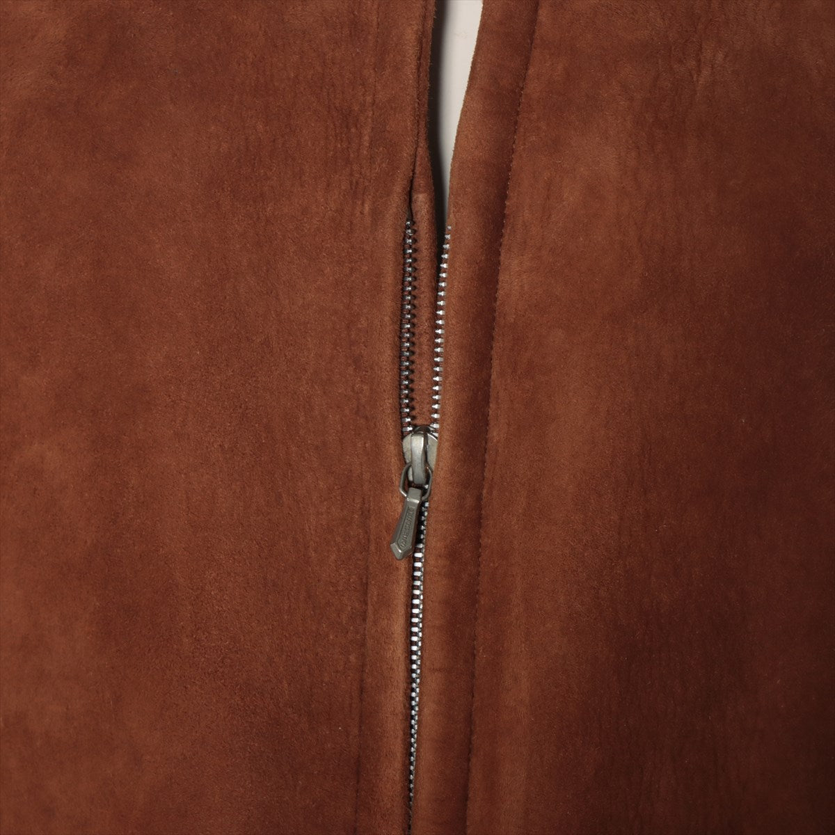 美品 エルメス HERMES ジャケット コート マルジェラ期 ムートン ノーカラー アウター レディース フランス製 38(M相当) ブラウン