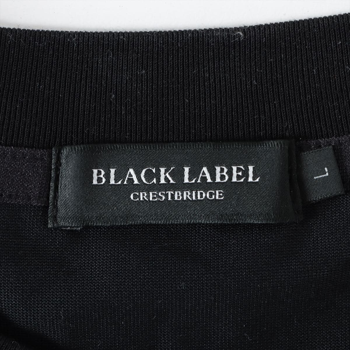 ブラックレーベルクレストブリッジ コットン×ポリエステル ロングTシャツ L メンズ ブラック  51P44-754-09