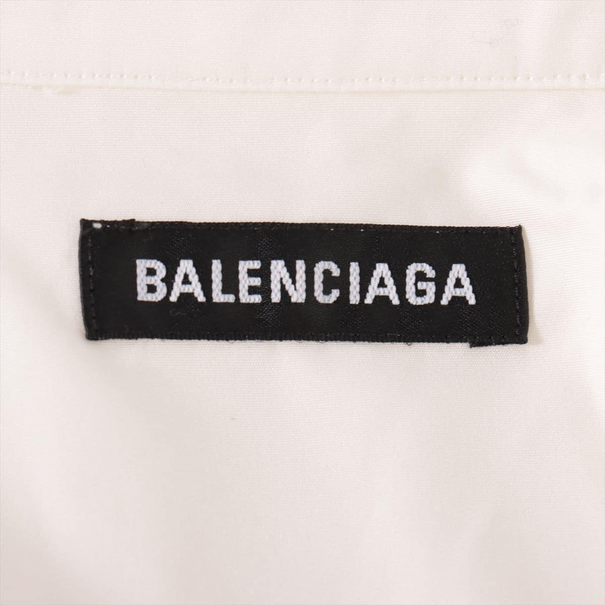 バレンシアガ 20AW コットン シャツ 37 メンズ ホワイト  バックロゴ
