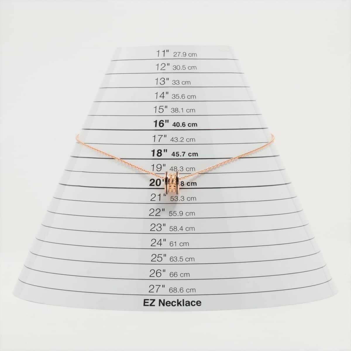 ブルガリ ビーゼロワン ロック ネックレス 750(PG)×セラミック 15.6g