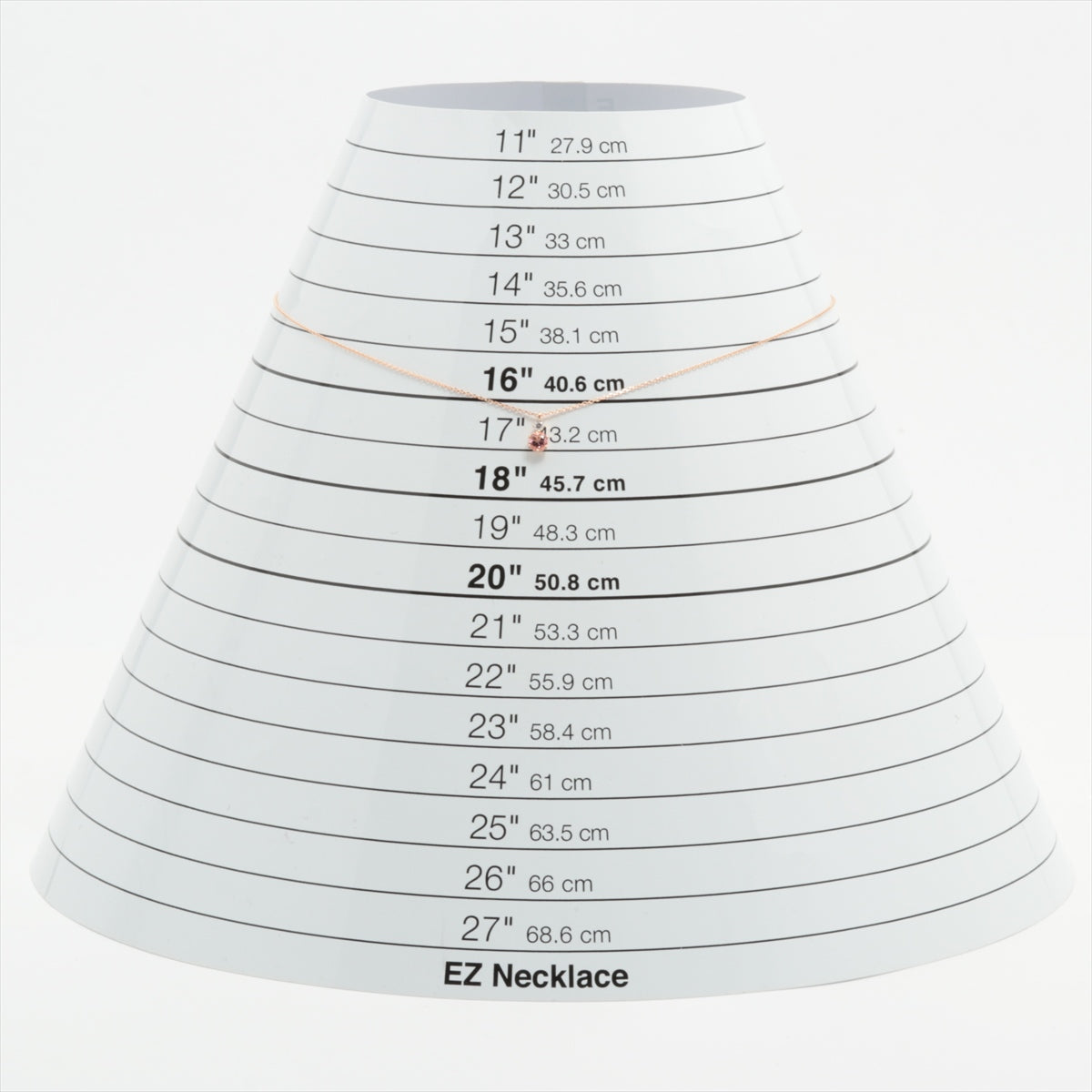 4℃ ダイヤ ピンクサファイア ネックレス K18(PG) 1.3g