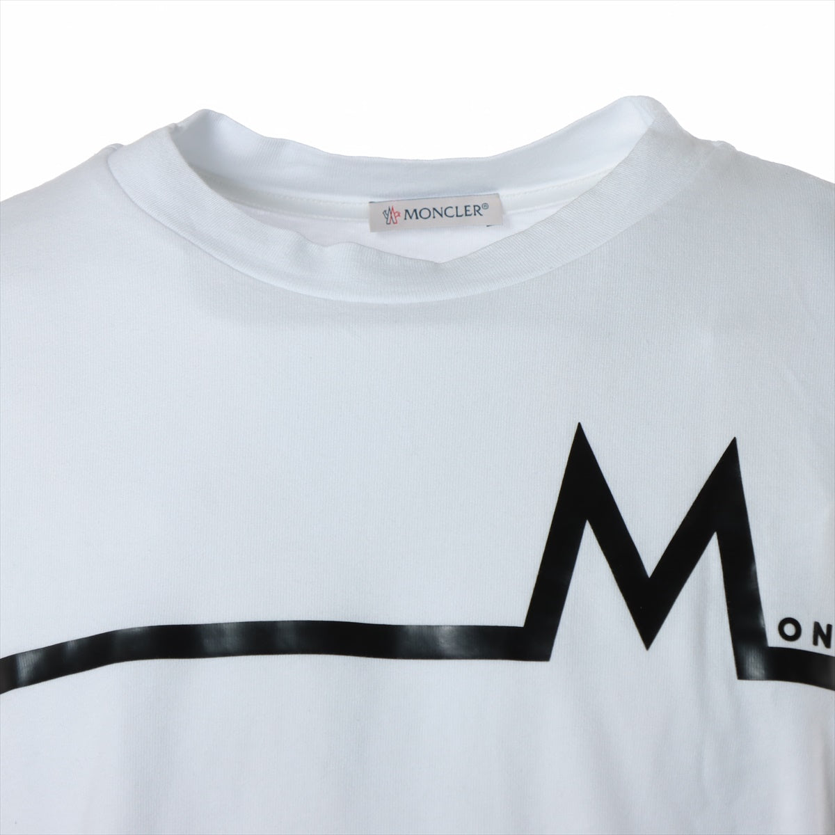 モンクレール 21年 コットン ロングTシャツ M メンズ ホワイト