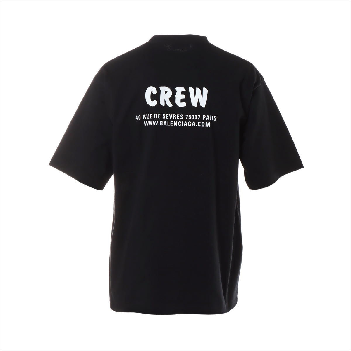 バレンシアガ コットン Tシャツ XS メンズ ブラック 620941 CREW