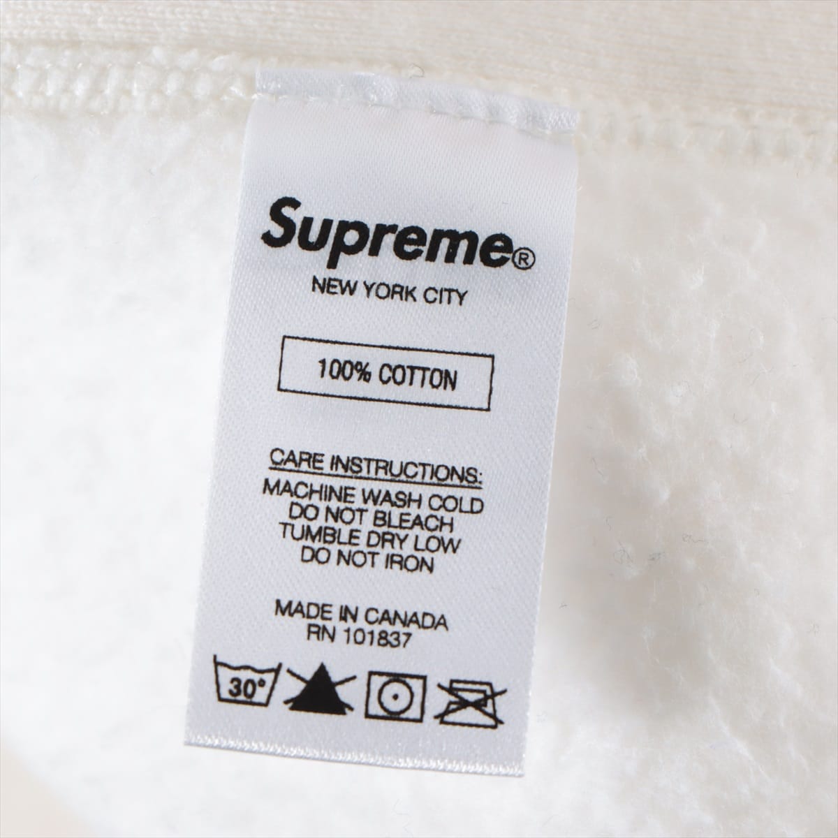 シュプリーム×コムデギャルソンシャツ 17SS コットン パーカー M メンズ ホワイト  Box Logo Hooded Sweatshirt