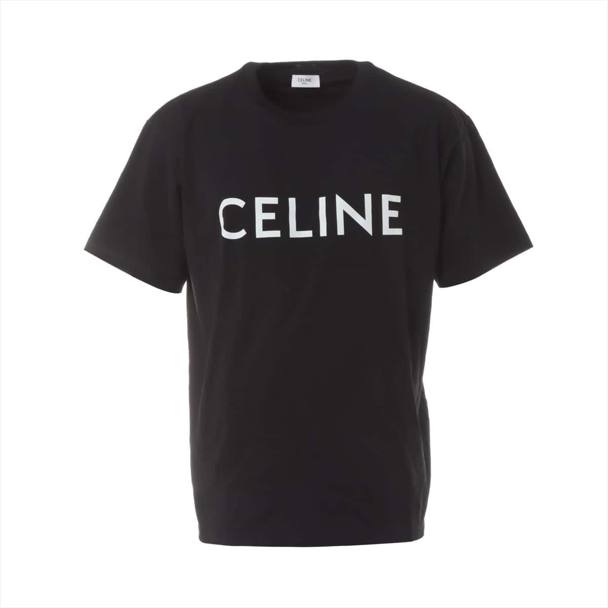 セリーヌ コットン Tシャツ S メンズ ブラック エディ期 2X681671Q ロゴプリント