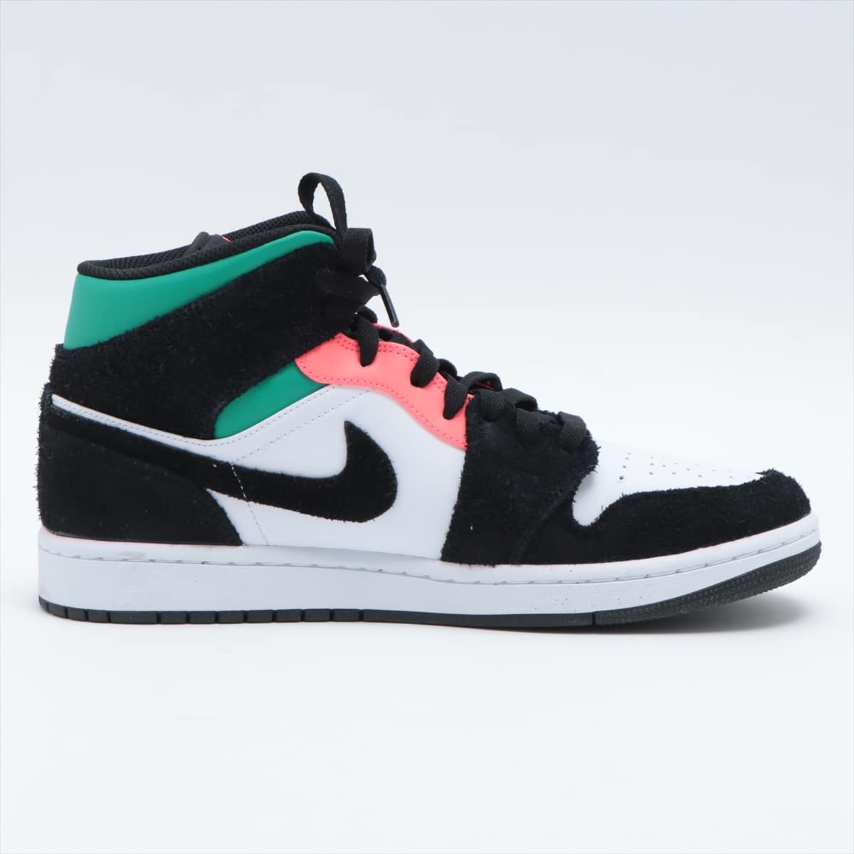 ナイキ 20年 スエード×レザー ハイカットスニーカー 27cm メンズ ブラック×ホワイト AIR JORDAN 1 MID SE 852542-116 B級品 箱あり