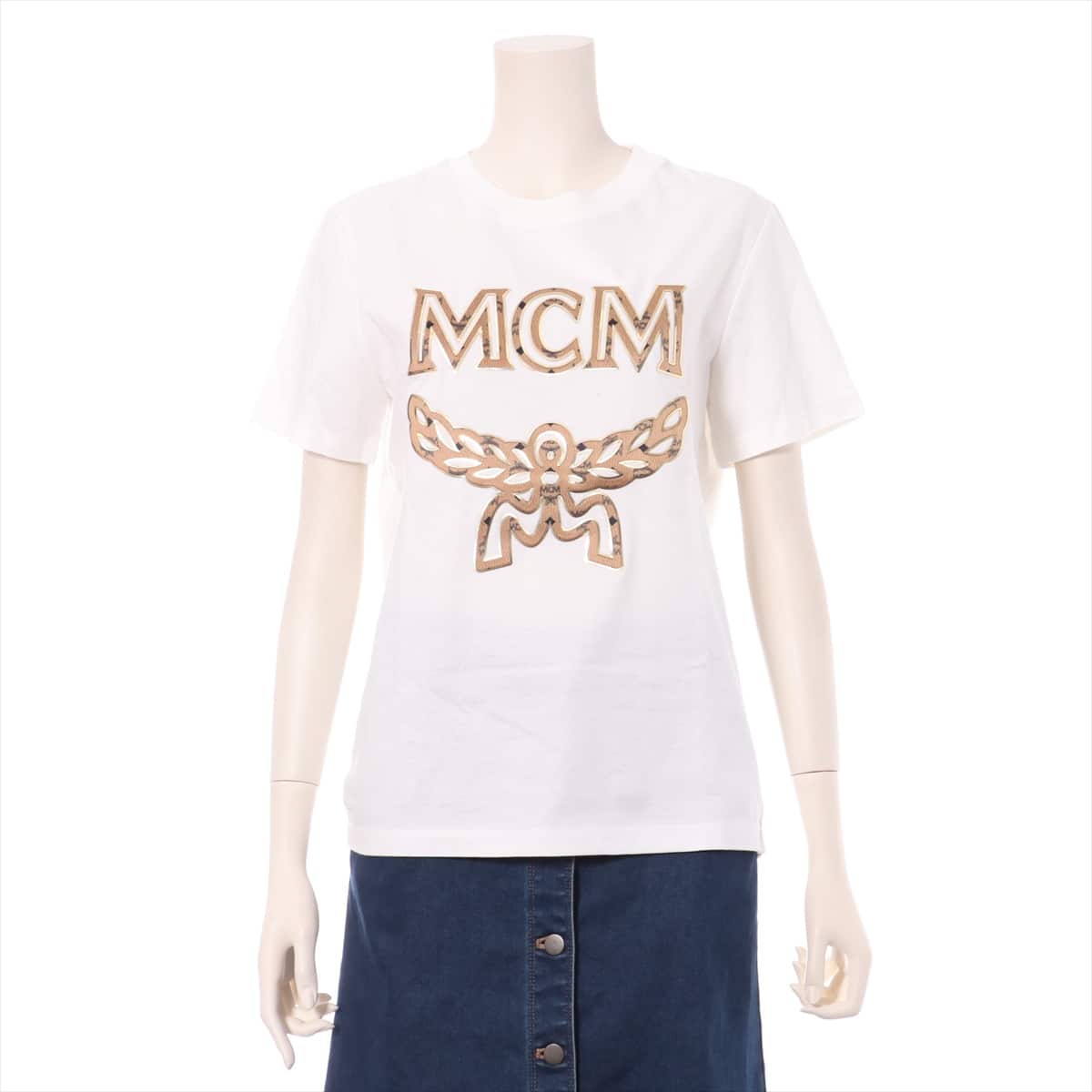 MCM コットン Tシャツ S レディース ホワイトゴールド