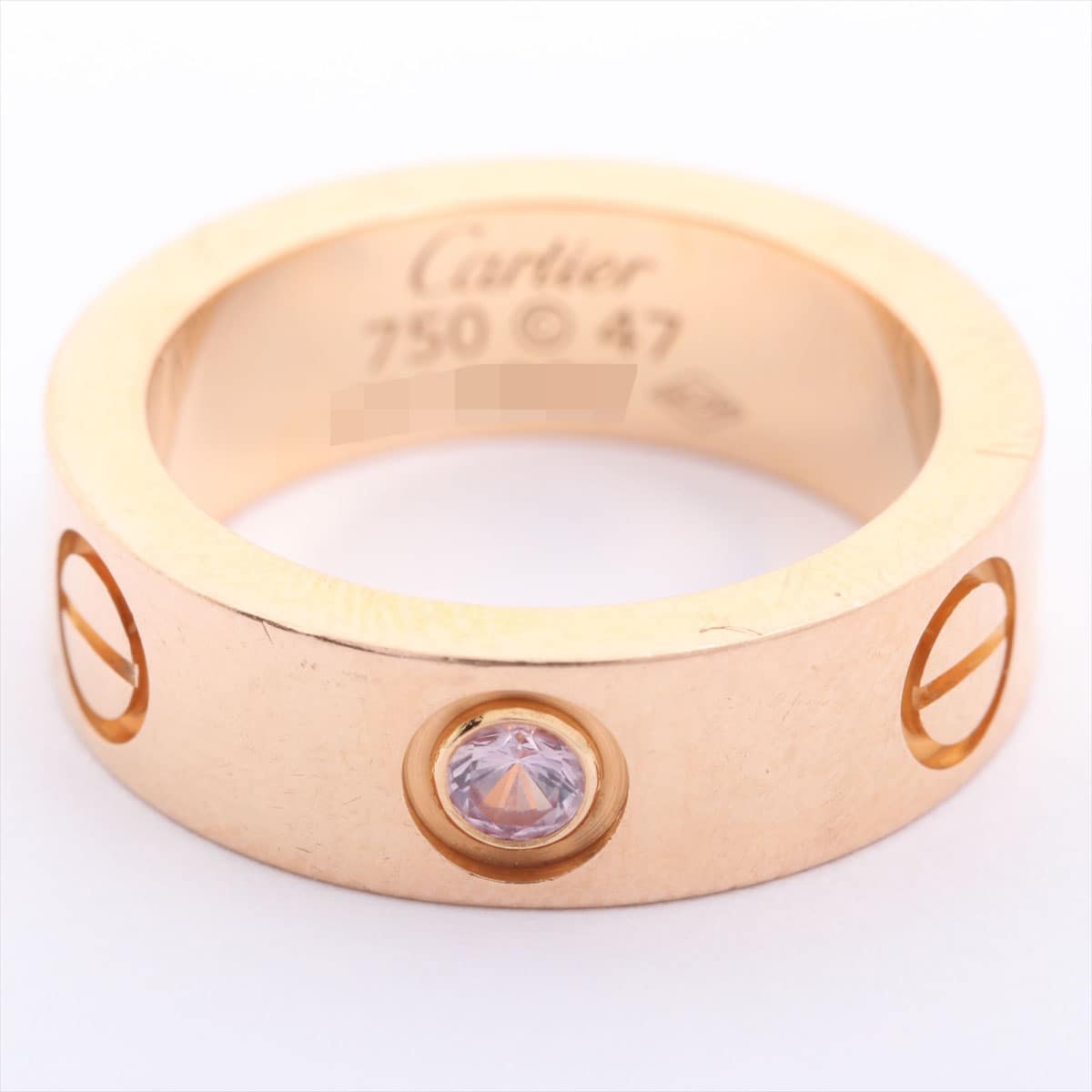 カルティエ　Cartier　ラブ ピンクサファイア リング　750PG　#47