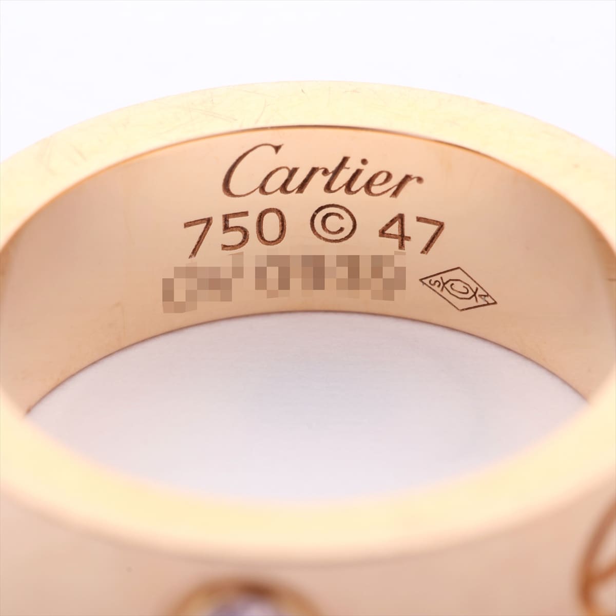 カルティエ　Cartier　ラブ ピンクサファイア リング　750PG　#47