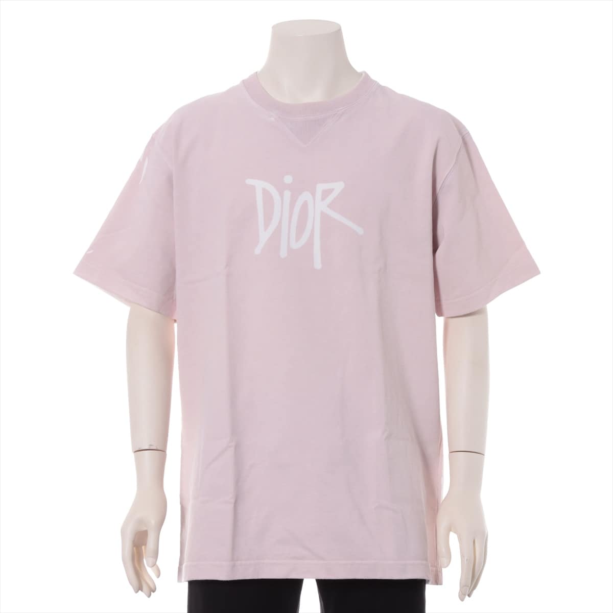 ディオール 20SS コットン Tシャツ XL メンズ ピンク  ショーン ステューシー