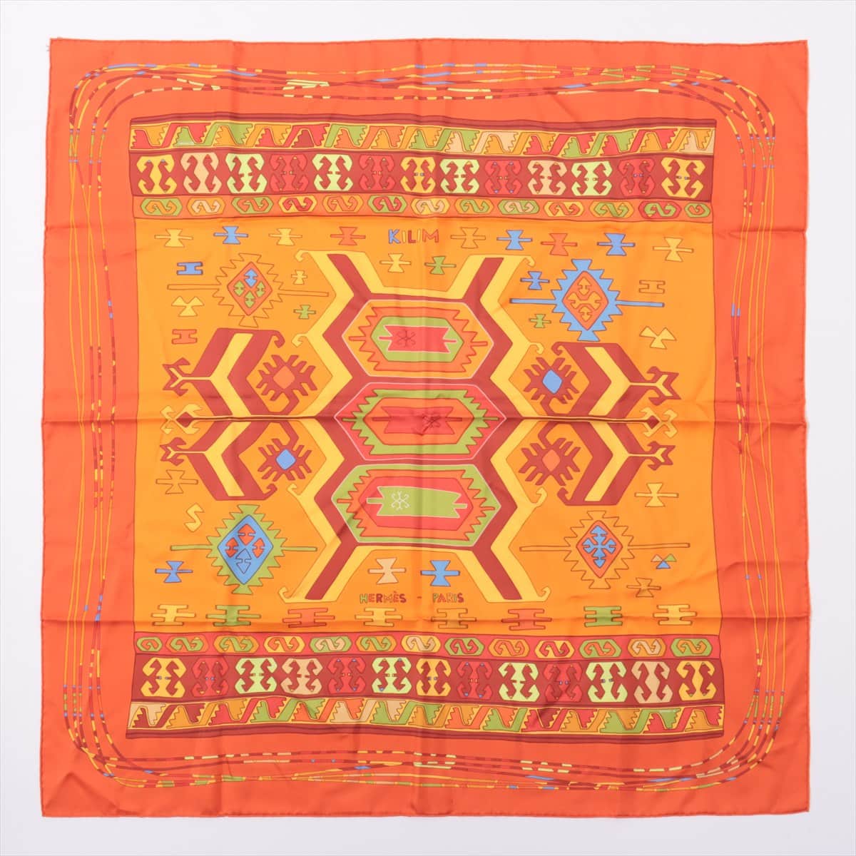 エルメス カレ90 KILIM キリム スカーフ シルク オレンジ｜hv025054｜中古ブランド品・ブランド古着通販｜ALLU（アリュー）