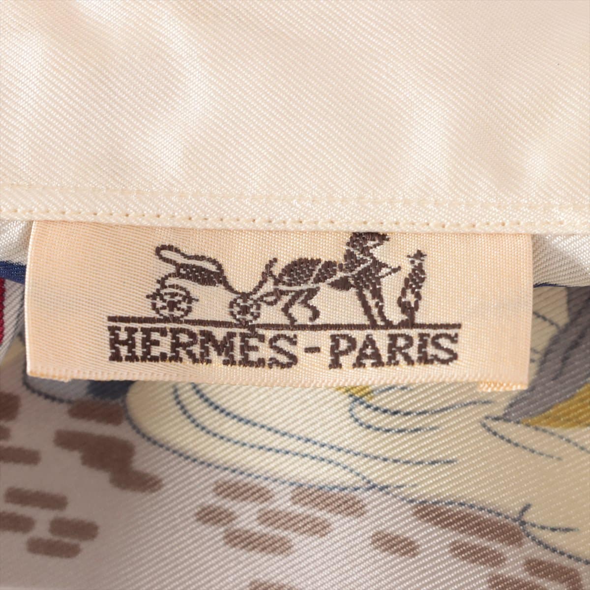 エルメス シルク シャツ 39 メンズ ホワイト  馬 セリエボタン