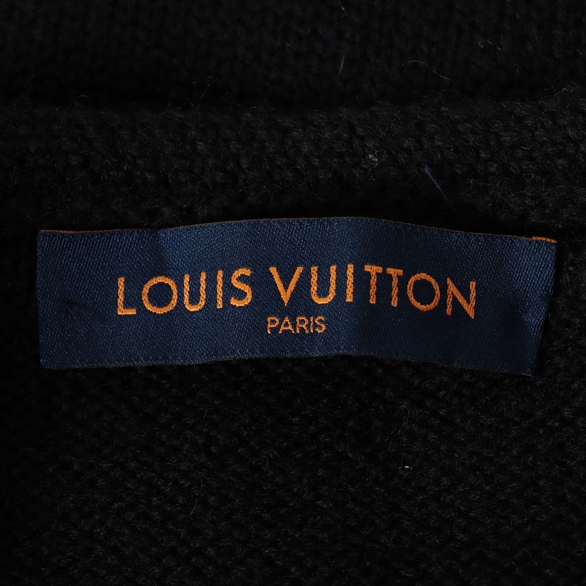 ルイヴィトン 19AW ウール セーター XS メンズ ブラック×ホワイト  バーコードロゴニット RM192 Barcode & Earth Knit