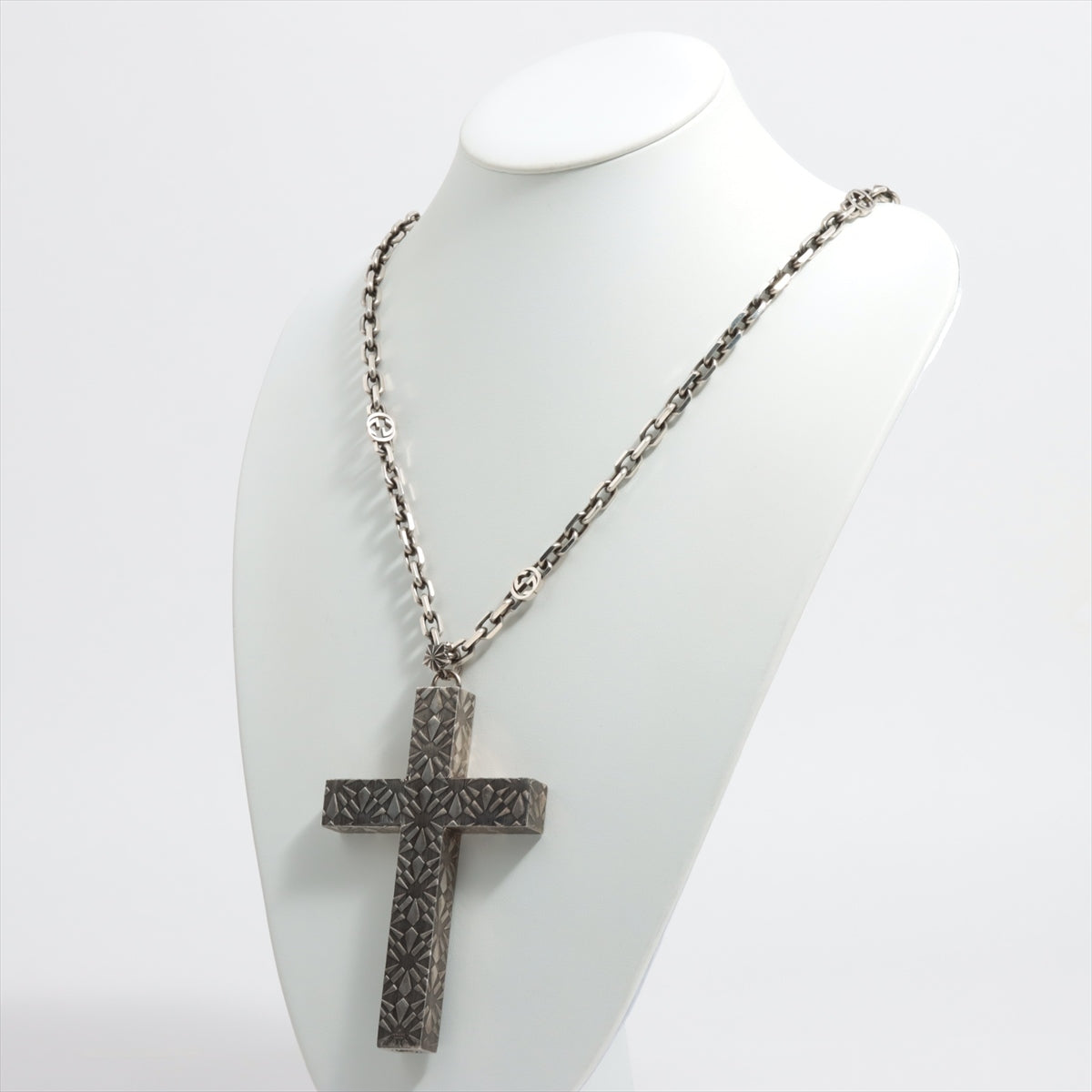 【限定品通販】GUCCI アラベスク 十字架 スクエアＧ クロス　ネックレス #091788 アクセサリー