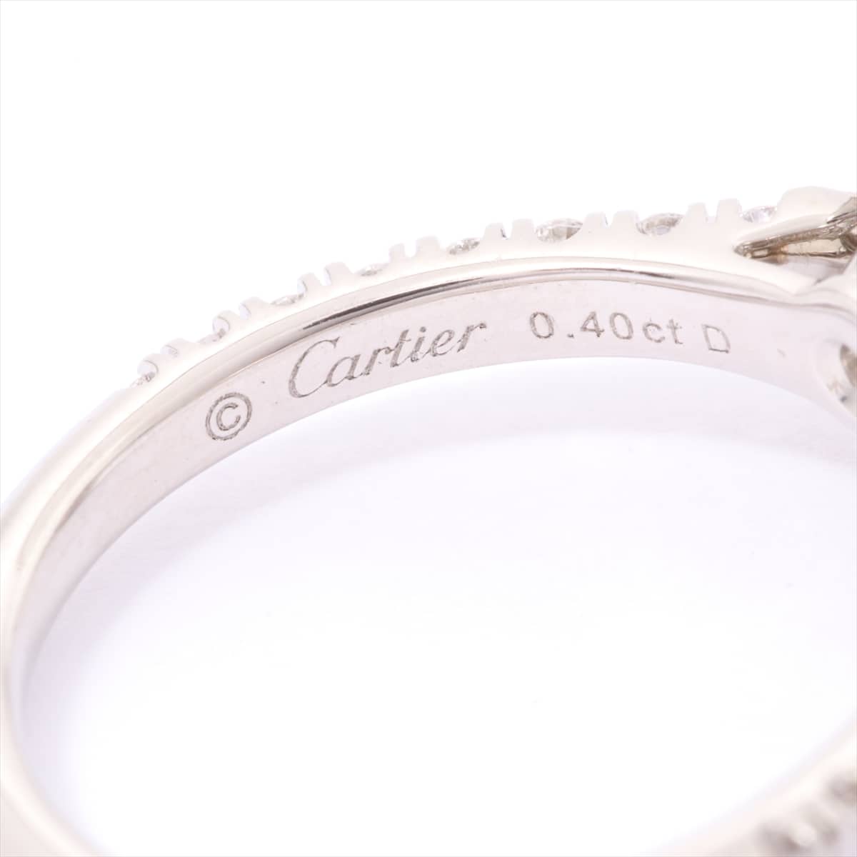 カルティエ　Cartier　デスティネ ダイヤ リング　Pt950　0.40ct　#49VC