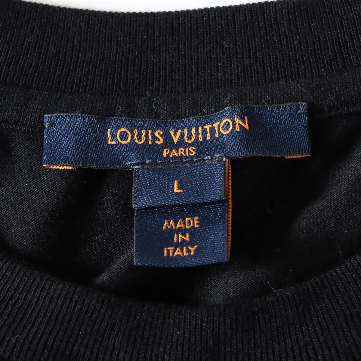 ルイヴィトン 19SS コットン Tシャツ L レディース ブラック  ロゴ ICONS