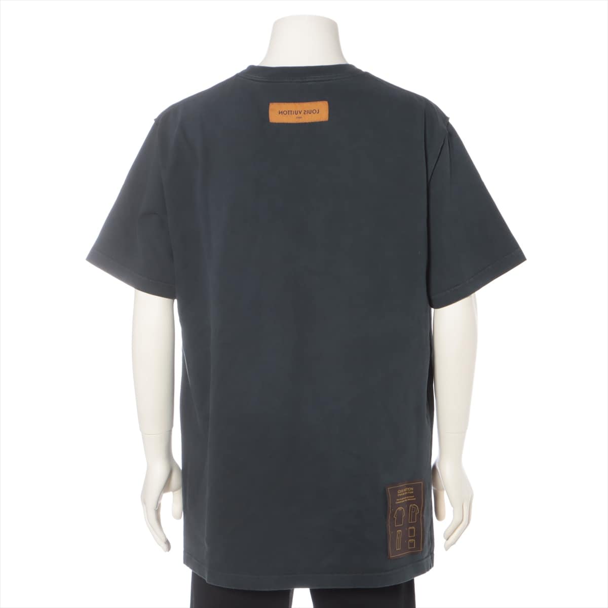 ルイヴィトン RM202Q コットン Tシャツ XL メンズ ネイビー  STAPLE EDITION インサイドアウト