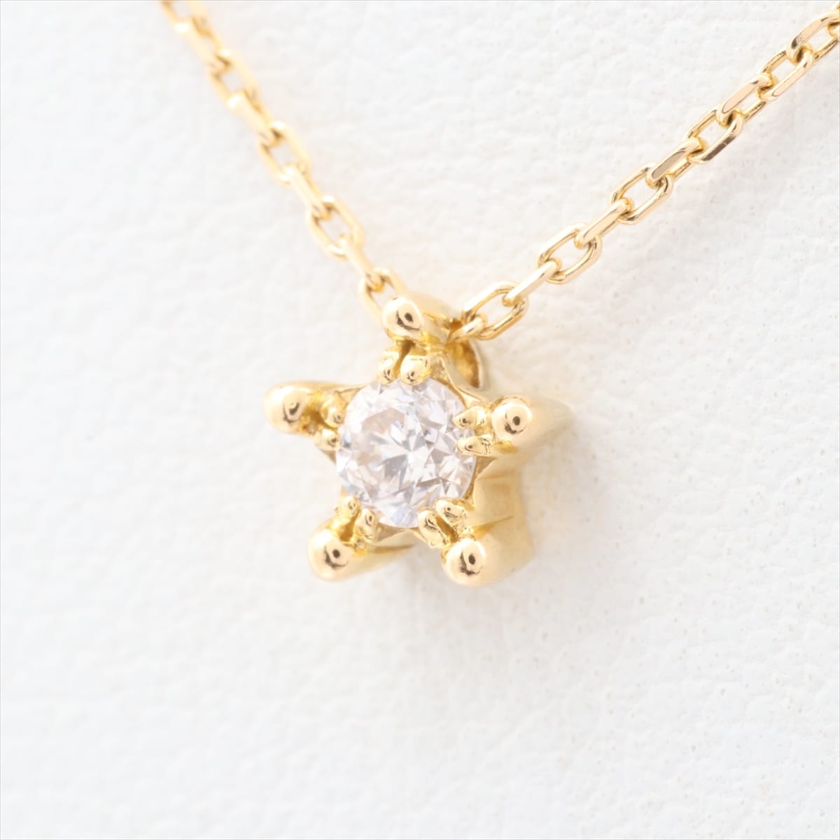 スタージュエリー スターリー ダイヤモンド ネックレス K18YG 0.10ct ｜iu015854｜中古ブランド品・ブランド古着通販｜ALLU（アリュー）