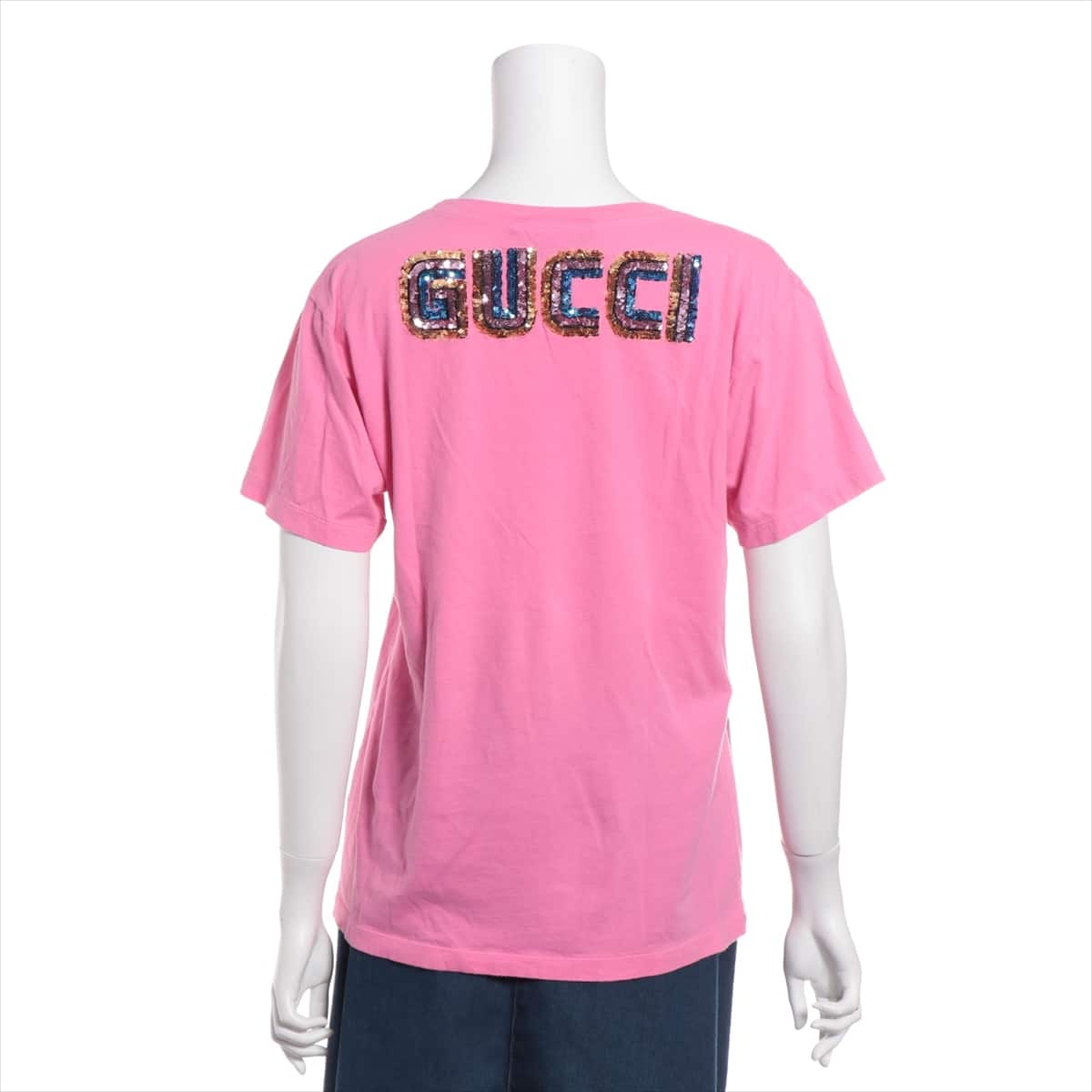 グッチ コットン Tシャツ サイズS レディース ピンク 18-19AW Maison