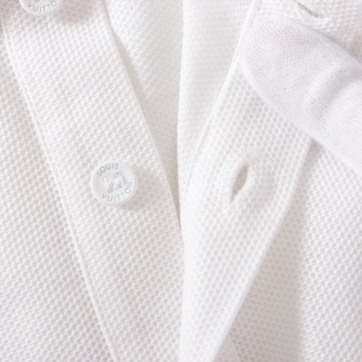 ルイヴィトン 22AW コットン ポロシャツ M メンズ ホワイト  RM222Q