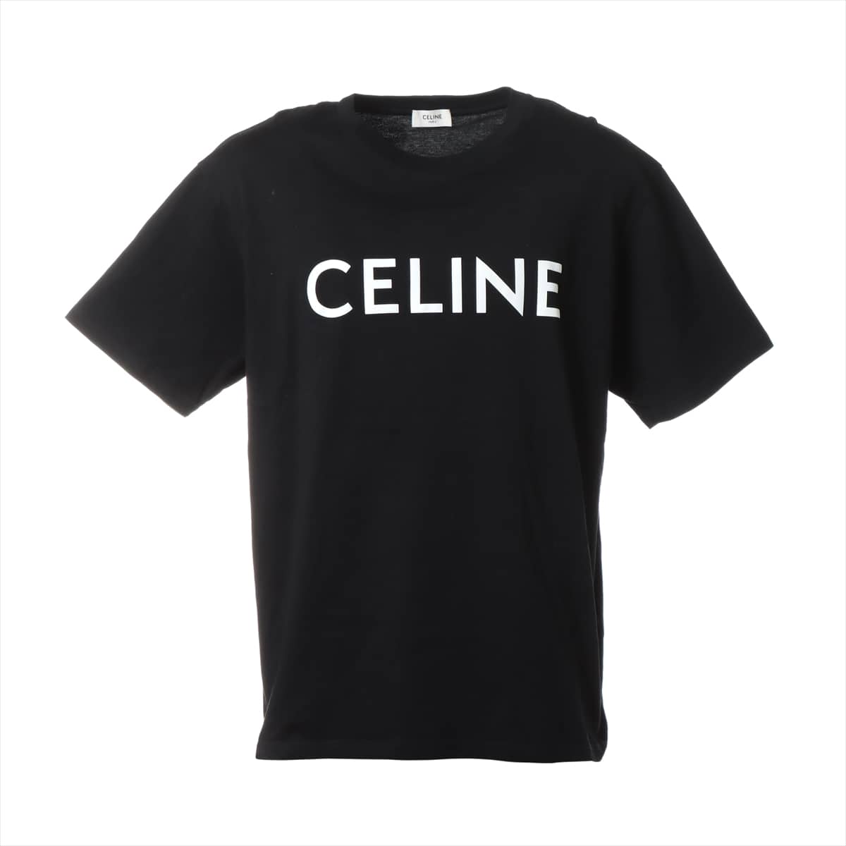 セリーヌ エディ期 コットン Tシャツ L メンズ ブラック ロゴプリント 2X764671Q