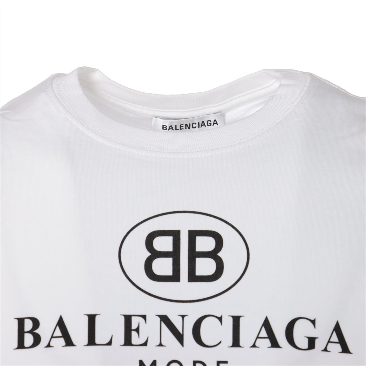 バレンシアガ BB 18年 コットン Tシャツ S メンズ ホワイト  556109