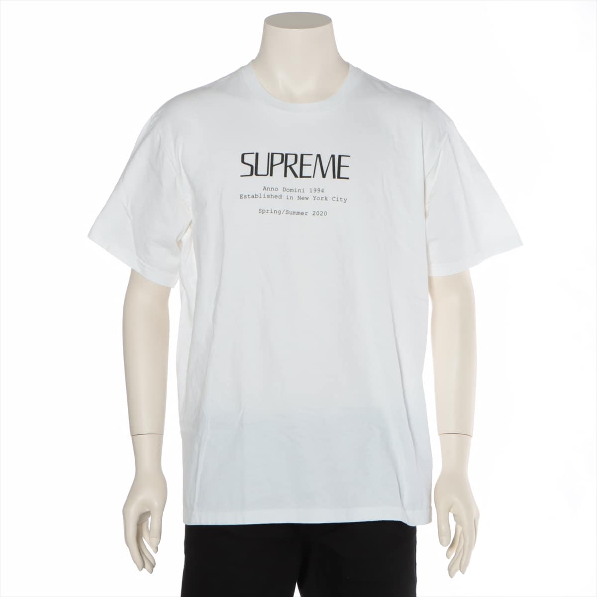 シュプリーム 20SS コットン Tシャツ L メンズ ホワイト  Anno Domini Tee