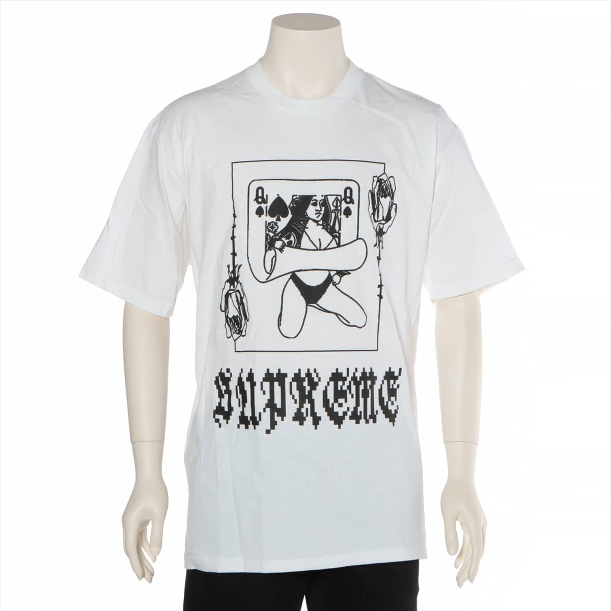 シュプリーム 19AW コットン Tシャツ L メンズ ホワイト  Queen Tee