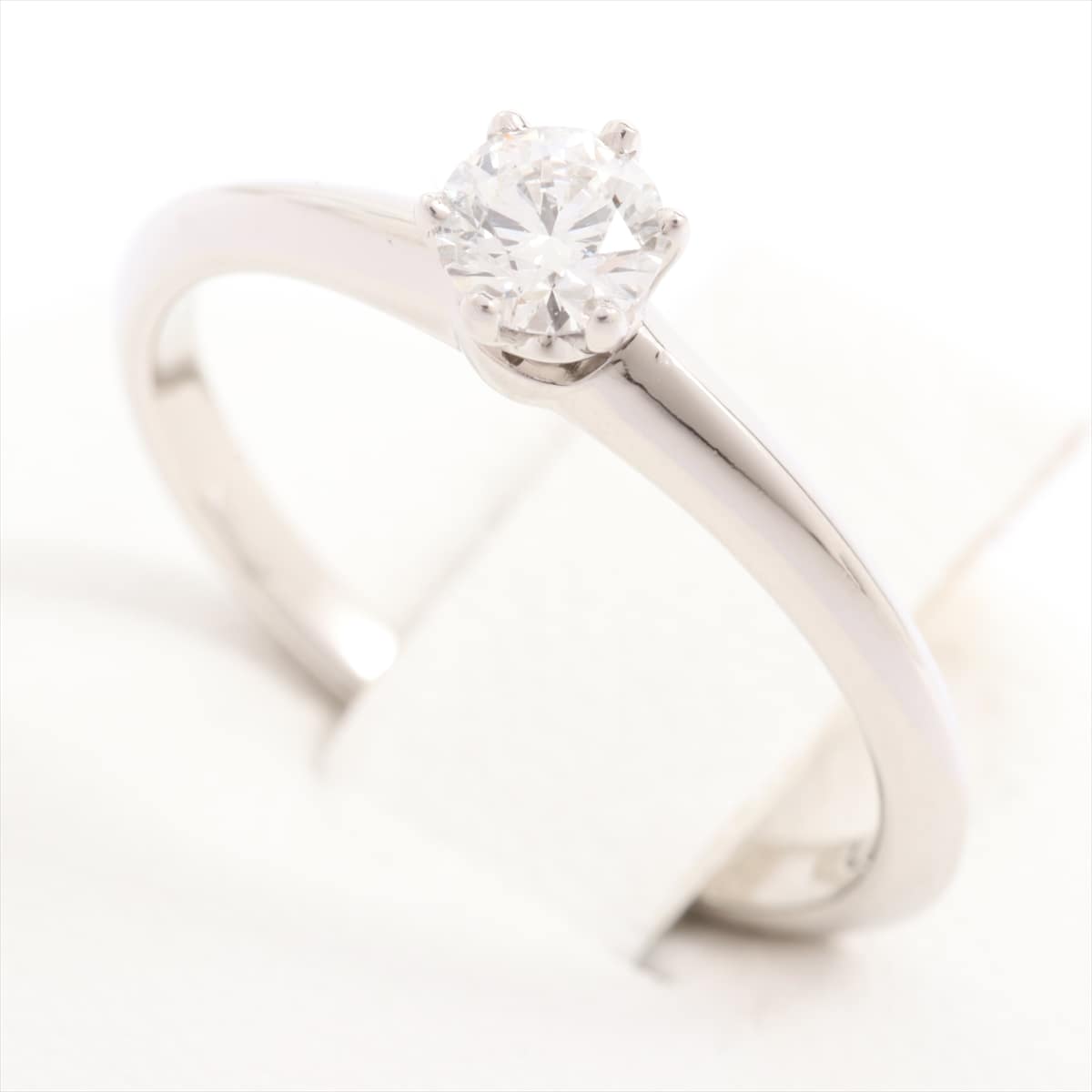 ティファニー　Tiffany & Co.　ソリテール ダイヤモンド リング　Pt950　0.23ct　#8