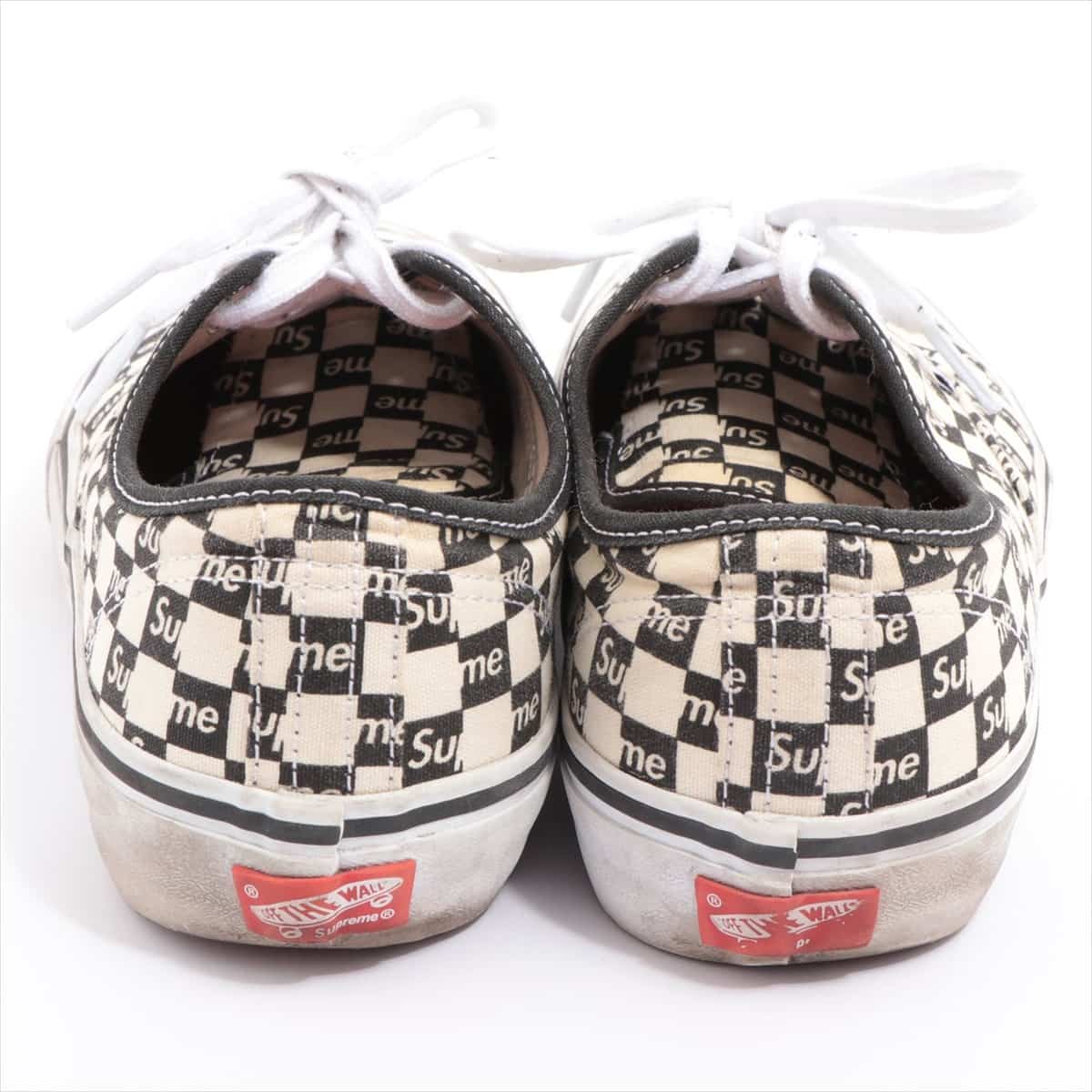 ヴァンズ キャンバス スニーカー 26.5cm メンズ ブラック×ホワイト 16AW Checker Logo Authentic