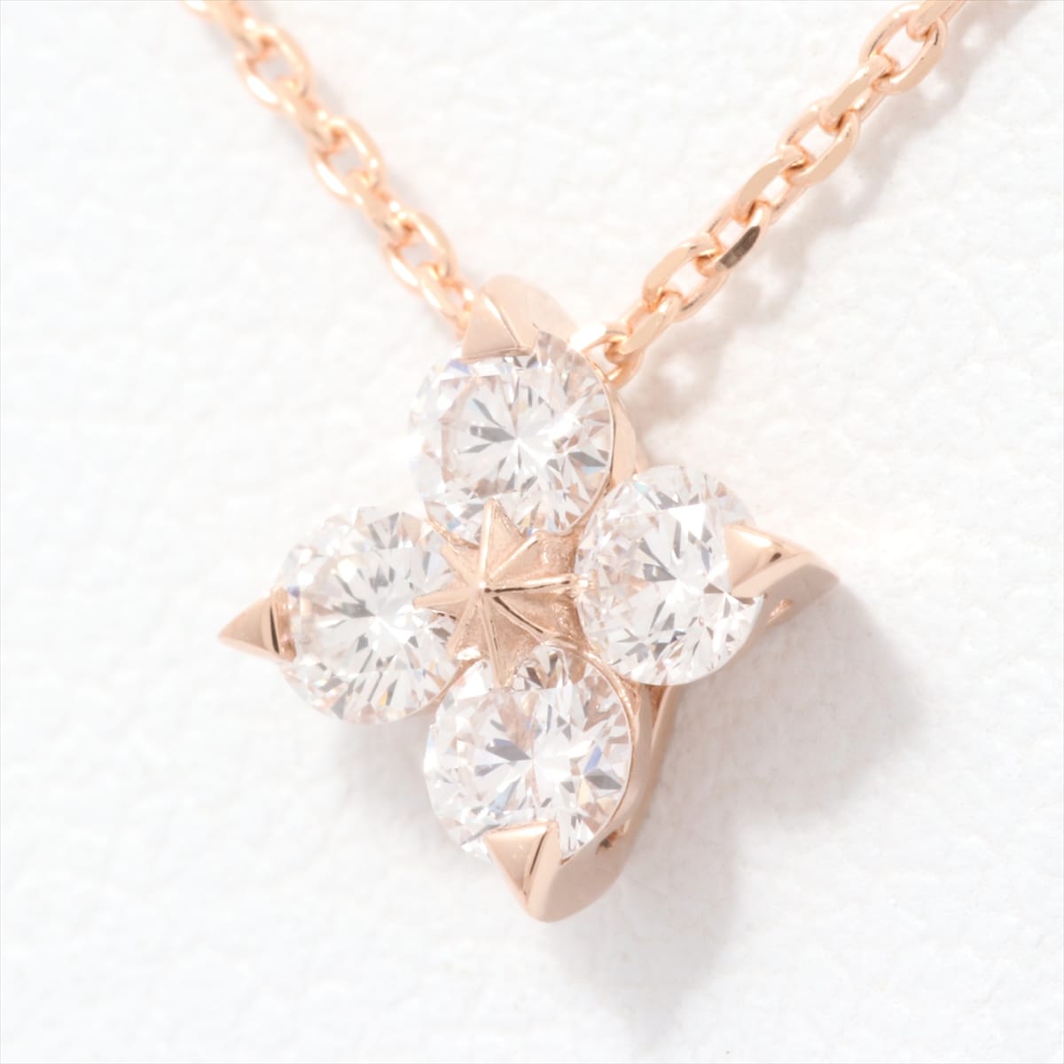 スタージュエリー　STAR JEWELRY　ブライテスト スター　ダイヤモンド ネックレス　K18PG　0.25ct