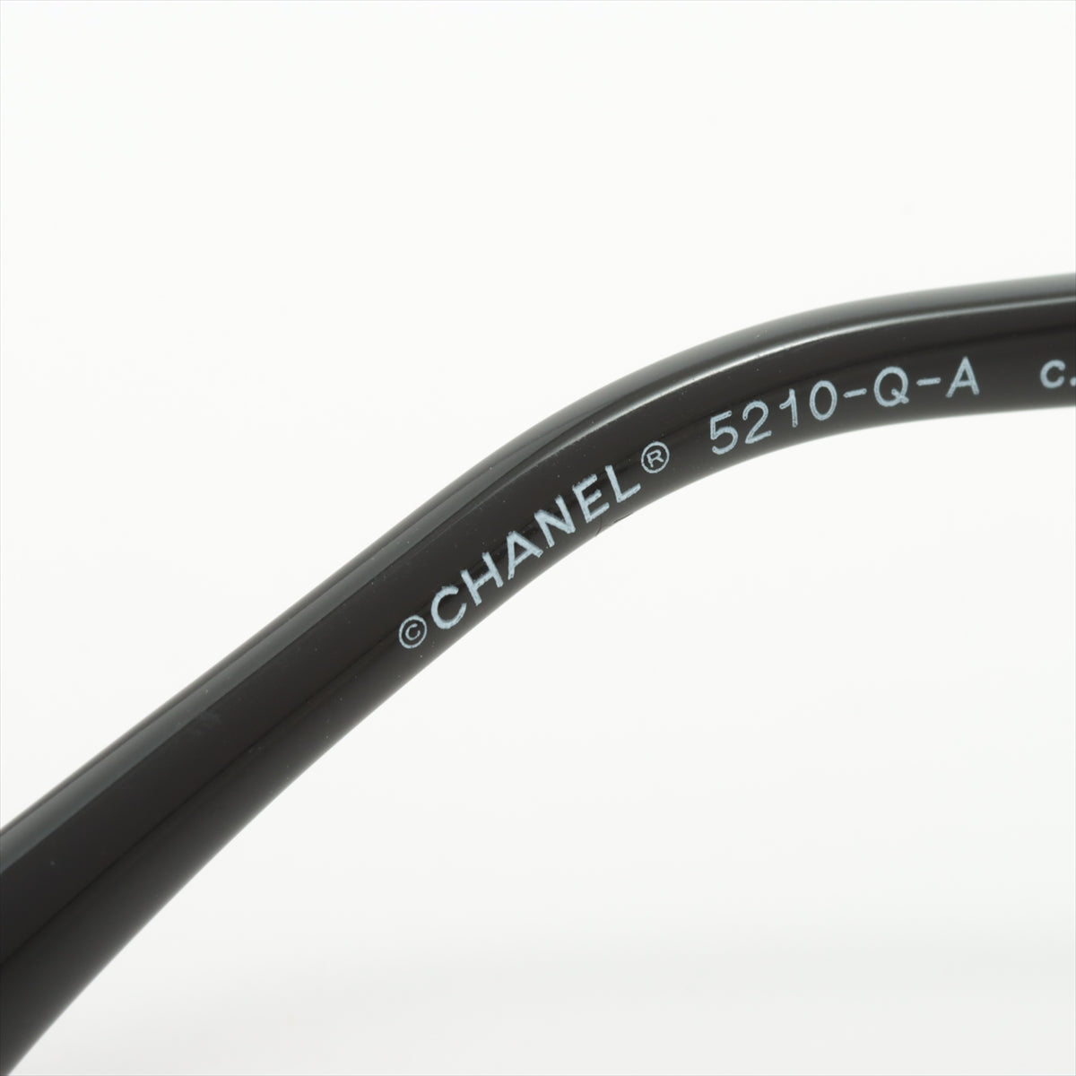 シャネル 5210-Q-A ココマーク サングラス GP×プラスチック ブラック スレ有 チェーン付属有