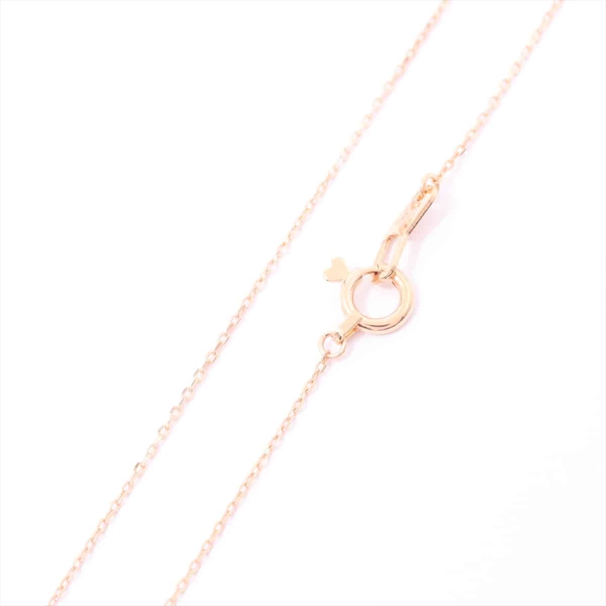 スタージュエリー　STAR JEWELRY　リボン ダイヤモンド ネックレス　k18PG　0.04ct